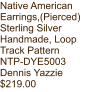 Native American Earrings,(Pierced) Sterling Silver Handmade, Loop Track Pattern NTP-DYE5003 Dennis Yazzie $219.00