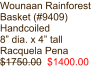 Wounaan Rainforest Basket (#9409) Handcoiled 8” dia. x 4” tall Racquela Pena $1750.00  $1400.00